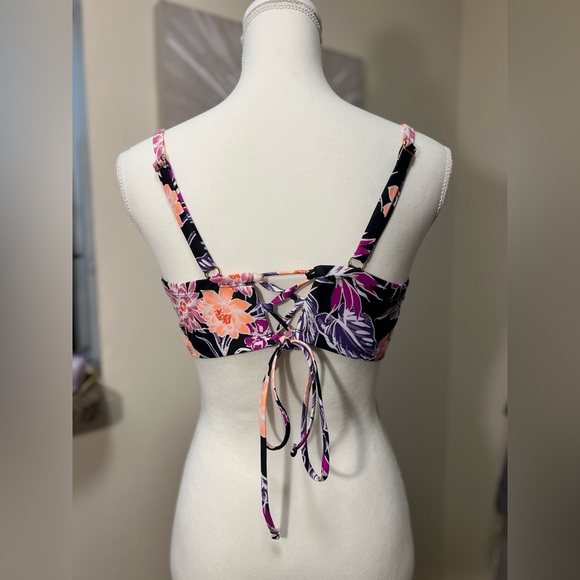 Neon Floral Bikini Top - Picture 2 of 4
